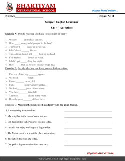 eng. grammer w.s-4 - Bhartiyam International School