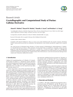 Crystallographic and Computational Study of Purine: Caffeine