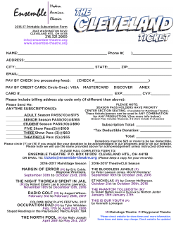 MARGIN OF ERROR (M) by Eric Coble. THE NIGHT THOREAU