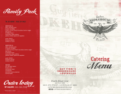 Catering Menu - Waterside District