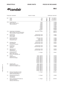 Condair MK5 spares breakdown en rt