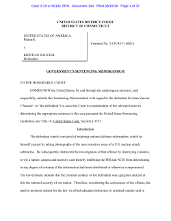 Government Sentencing Memorandum