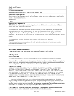 Mastering the Multiplication Chart