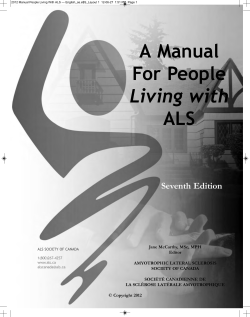 A Manual For People Living with ALS