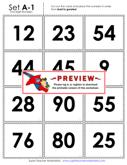 Set A-1 Set A-2 - Super Teacher Worksheets