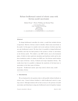 Robust feedforward control of robotic arms with friction model