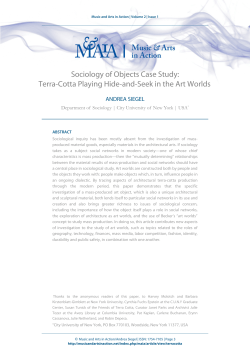 Sociology of Objects Case Study: Terra-Cotta Playing Hide