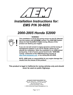 Installation Instructions for: EMS P/N 30-6052 2000