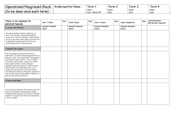 Operational Playground Check (to be done once each term)