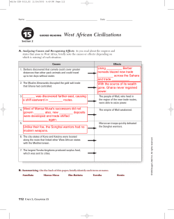 GUIDED READING West African Civilizations