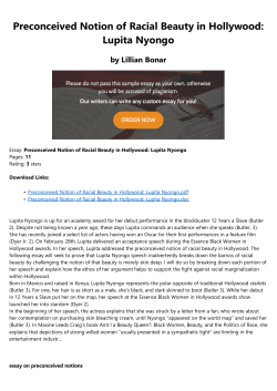 Preconceived Notion of Racial Beauty in