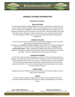 general catering information