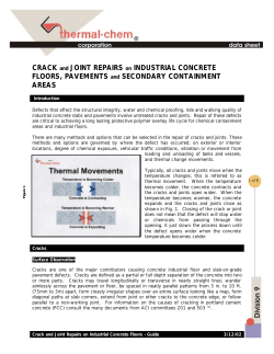 Crack and Joint Repairs On Concrete Floors - Thermal-Chem