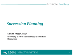 Succession Planning - New Mexico Hospital Association
