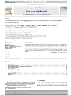 Contributions of the basal ganglia and functionally related brain