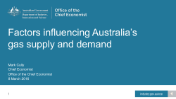 Factors influencing Australia`s gas supply and demand