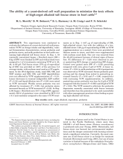 The ability of a yeast-derived cell wall preparation to minimize the