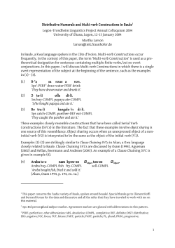 Distributive Numerals and Multi