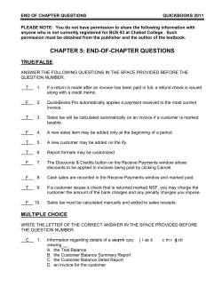 CHAPTER 5: END-OF-CHAPTER QUESTIONS