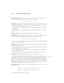 set.1 Unions and Intersections