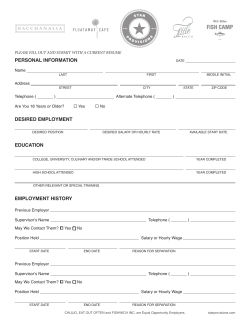 personal information desired employment