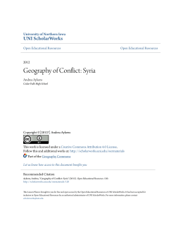 Geography of Conflict: Syria - UNI ScholarWorks