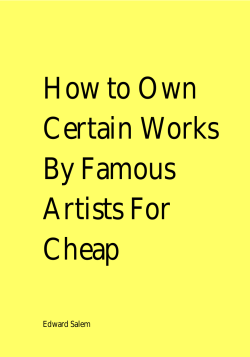 How to Own Certain Works By Famous Artists For