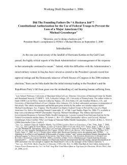 Did the Founding Fathers Do "A Heckuva Job"?