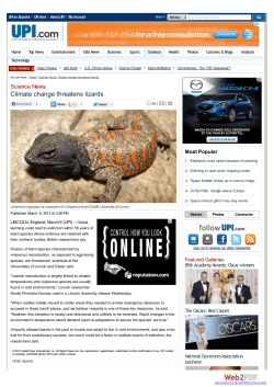 Global warming threatens lizard species that bear live young