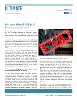 Did Law School Fail You? - Ultimate Estate Planner