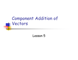 Component Addition of Vectors
