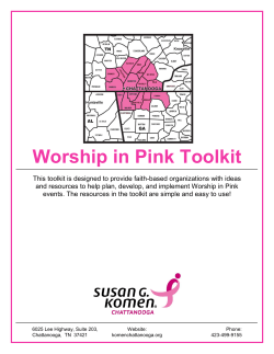Worship in Pink Toolkit - Susan G Komen&reg; Chattanooga