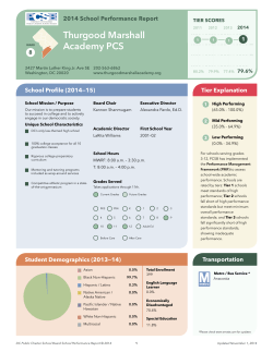 Thurgood Marshall Academy PCS - DC Public Charter School Board