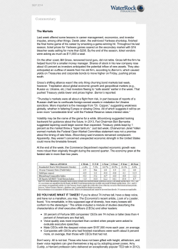 Commentary - WaterRock Financial