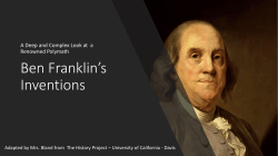 Ben Franklin Webquest