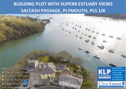 BUILDING PLOT WITH SUPERB ESTUARY VIEWS SALTASH