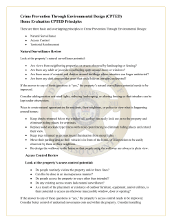 Crime Prevention Through Environmental Design (CPTED) Home