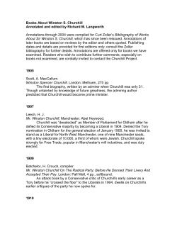 Books About Winston S. Churchill Annotated and edited by Richard