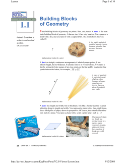 Building Blocks of Geometry