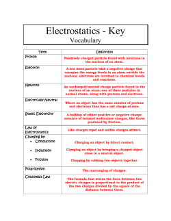 Electrostatics Notes Packet - Answer Key PDF