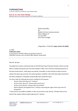 Accident report forensic doctor