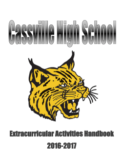 Extracurricular Activities Handbook 2016-2017 - Cassville R