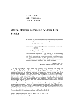 Optimal Mortgage Refinancing: A Closed