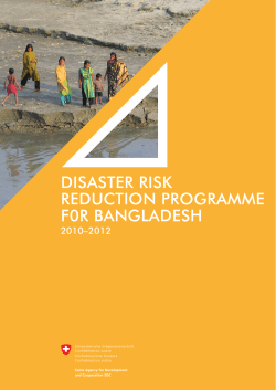 disaster risk reduction programme f0r bangladesh