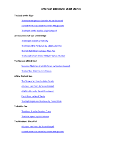 American Literature: Short Stories