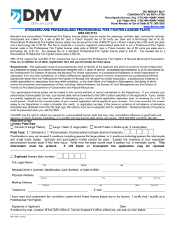 SP 41 Professional Firefighter License Plate Application