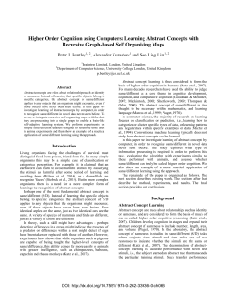 Higher Order Cognition using Computers: Learning Abstract