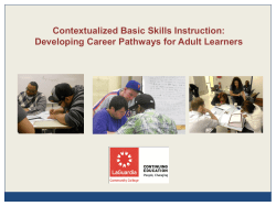 contextualized curriculum - LaGuardia Community College