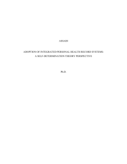 Adoption of Integrated Personal Health Record
