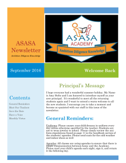 Newsletter Sep 2016